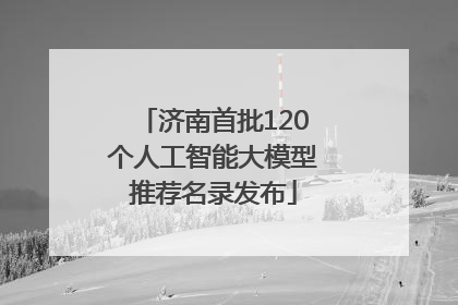 济南首批120个人工智能大模型推荐名录发布