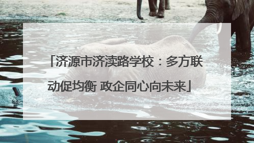 济源市济渎路学校：多方联动促均衡 政企同心向未来