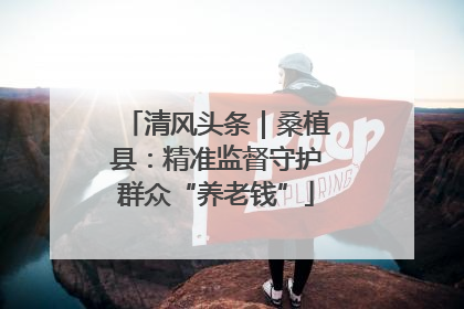 清风头条｜桑植县：精准监督守护群众“养老钱”