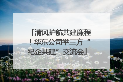 清风护航共建廉程！华东公司举三方“纪企共建”交流会