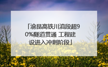 渝昆高铁川滇段超90%隧道贯通 工程建设进入冲刺阶段