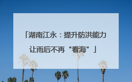 湖南江永：提升防洪能力 让雨后不再“看海”