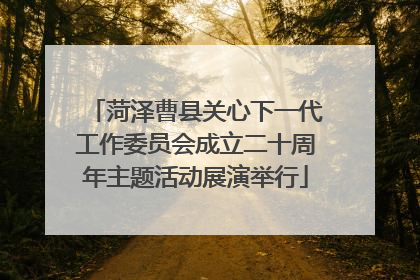 菏泽曹县关心下一代工作委员会成立二十周年主题活动展演举行