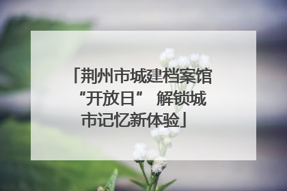 荆州市城建档案馆“开放日” 解锁城市记忆新体验