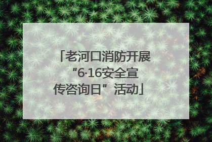 老河口消防开展“6·16安全宣传咨询日”活动