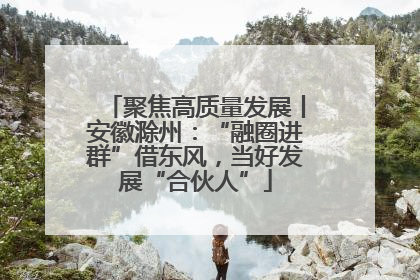 聚焦高质量发展丨安徽滁州：“融圈进群”借东风，当好发展“合伙人”
