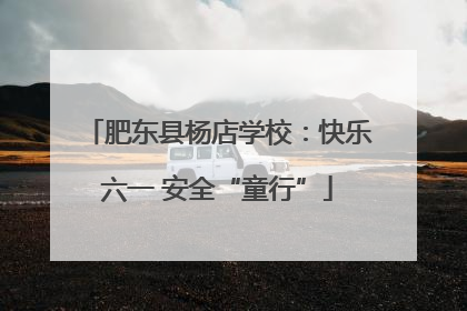 肥东县杨店学校：快乐六一 安全“童行”