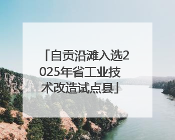 自贡沿滩入选2025年省工业技术改造试点县