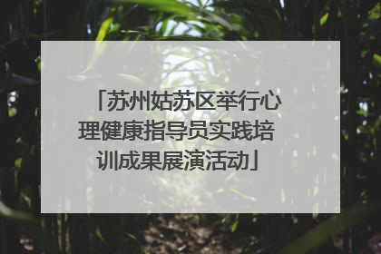 苏州姑苏区举行心理健康指导员实践培训成果展演活动