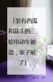 装有西瓜和蒜头的三轮电动车被盗，案子破了