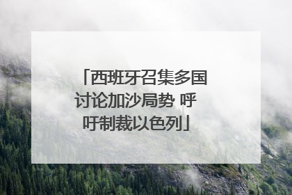 西班牙召集多国讨论加沙局势 呼吁制裁以色列