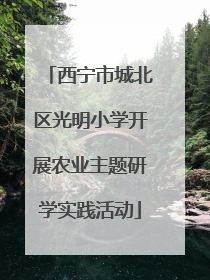 西宁市城北区光明小学开展农业主题研学实践活动
