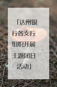 达州银行各支行组织开展主题团日活动