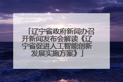 辽宁省政府新闻办召开新闻发布会解读《辽宁省促进人工智能创新发展实施方案》