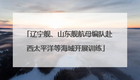 辽宁舰、山东舰航母编队赴西太平洋等海域开展训练