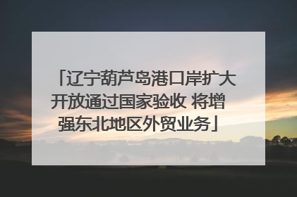 辽宁葫芦岛港口岸扩大开放通过国家验收 将增强东北地区外贸业务