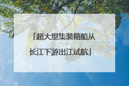 超大型集装箱船从长江下游出江试航