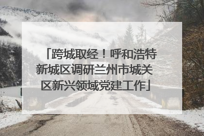 跨城取经！呼和浩特新城区调研兰州市城关区新兴领域党建工作