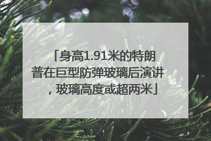 身高1.91米的特朗普在巨型防弹玻璃后演讲，玻璃高度或超两米