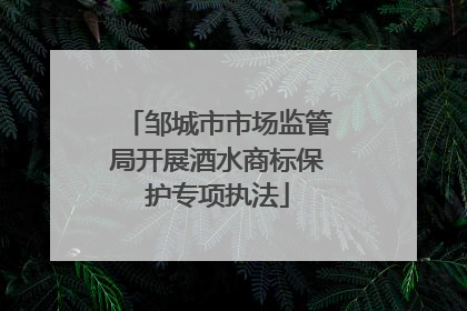 邹城市市场监管局开展酒水商标保护专项执法