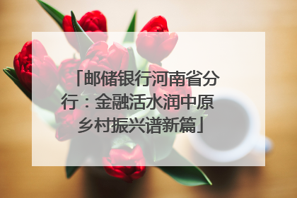 邮储银行河南省分行：金融活水润中原 乡村振兴谱新篇