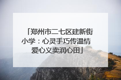 郑州市二七区建新街小学：心灵手巧传温情 爱心义卖润心田