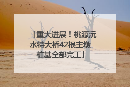 重大进展！桃源沅水特大桥42根主墩桩基全部完工