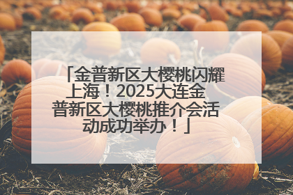 金普新区大樱桃闪耀上海！2025大连金普新区大樱桃推介会活动成功举办！