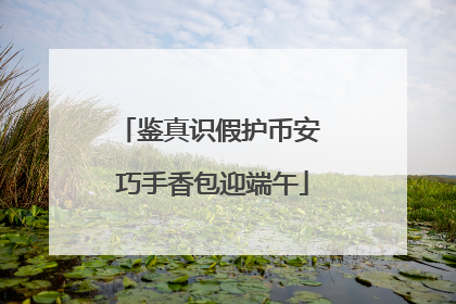 鉴真识假护币安 巧手香包迎端午