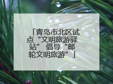 青岛市北区试点“文明旅游驿站” 倡导“邮轮文明旅游”