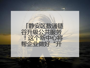 静安区数通链谷升级公共服务！这个新中心将帮企业做好“开门四件事”