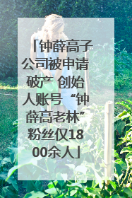 钟薛高子公司被申请破产 创始人账号“钟薛高老林”粉丝仅1800余人