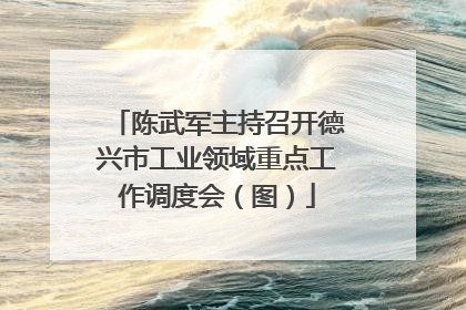 陈武军主持召开德兴市工业领域重点工作调度会（图）