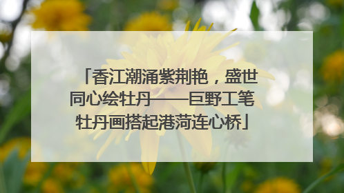 香江潮涌紫荆艳，盛世同心绘牡丹——巨野工笔牡丹画搭起港菏连心桥