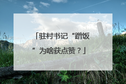 驻村书记“蹭饭”为啥获点赞？