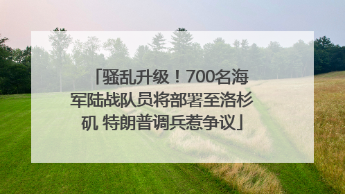 骚乱升级！700名海军陆战队员将部署至洛杉矶 特朗普调兵惹争议