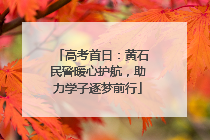 高考首日：黄石民警暖心护航，助力学子逐梦前行