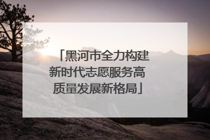 黑河市全力构建新时代志愿服务高质量发展新格局