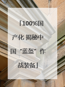 100%国产化 揭秘中国“蓝盔”作战装备