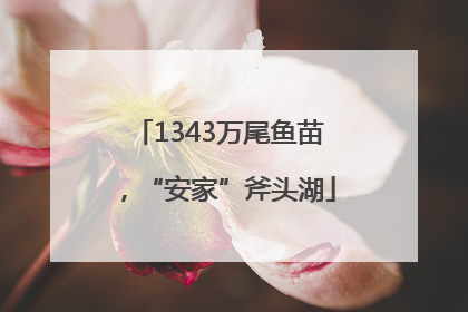 1343万尾鱼苗，“安家”斧头湖