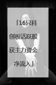 16只科创板活跃股获主力资金净流入