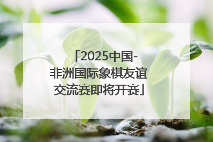 2025中国-非洲国际象棋友谊交流赛即将开赛