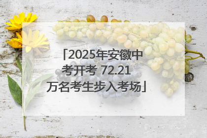 2025年安徽中考开考 72.21万名考生步入考场