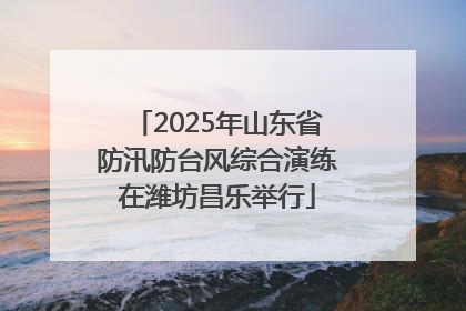 2025年山东省防汛防台风综合演练在潍坊昌乐举行
