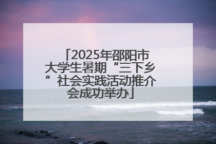 2025年邵阳市大学生暑期“三下乡”社会实践活动推介会成功举办