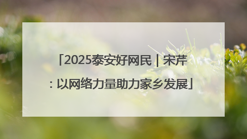 2025泰安好网民｜宋芹：以网络力量助力家乡发展