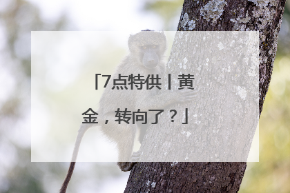 7点特供丨黄金，转向了？