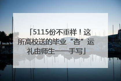 5115份不重样！这所高校送的毕业“杏”运礼由师生一一手写