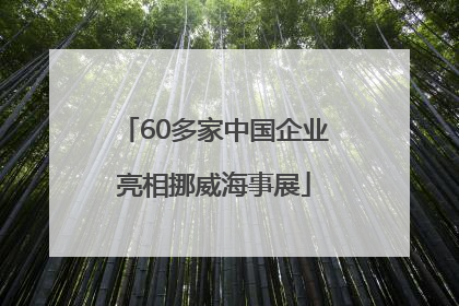 60多家中国企业亮相挪威海事展