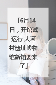6月14日，开馆试运行 大河村遗址博物馆新馆要来了